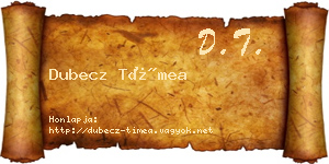 Dubecz Tímea névjegykártya